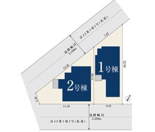 戸建 練馬区東大泉２丁目の区画図