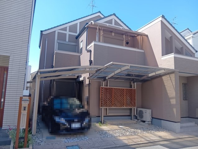 多治井借家の駐車場