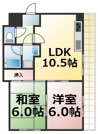 【間取り】 | ベルビュー1番館　仲介手数料無料