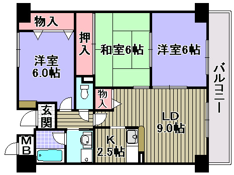 サンクレスト岸和田の間取り