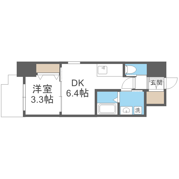 クローバー・プレミア長居公園東の間取り