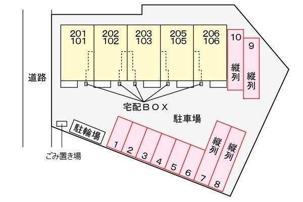 ブルーリバーの駐車場