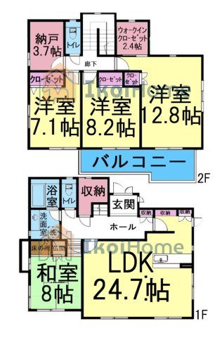 神戸市西区竹の台1丁目　中古戸建の間取り|【ホームページに現地動画掲載中】●年中無休：当日予約可●LDK24.7帖の大空間！全居室広々！