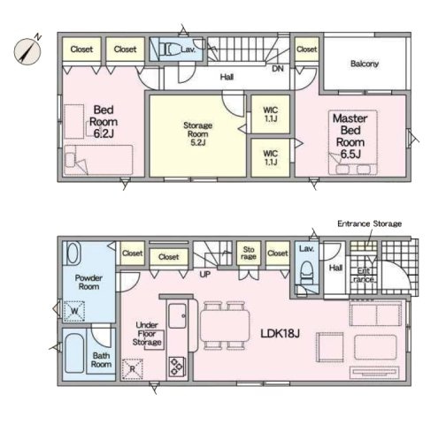 【間取り】 | 名古屋市天白区海老山町1007『仲介料無料』新築戸建て | 1号棟