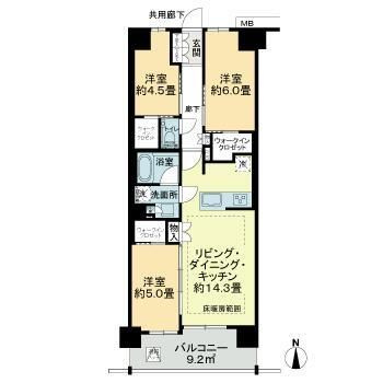 プレシス小岩ヴェルデの間取り