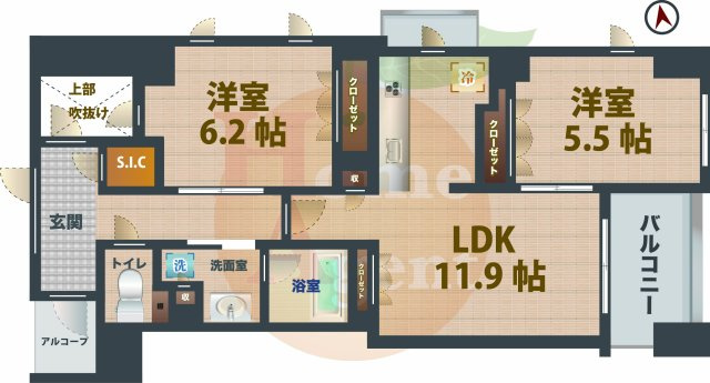 【間取り】 | アトラス西荻窪レジデンス | 2LDKのお部屋です。