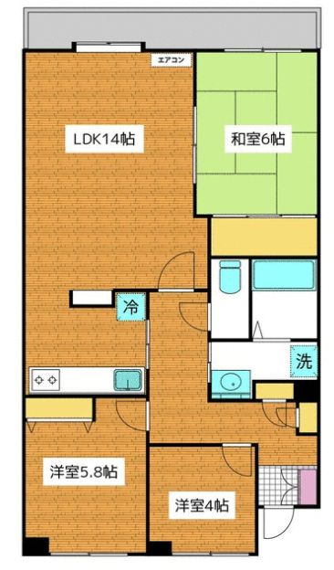 潮ハイツの間取り