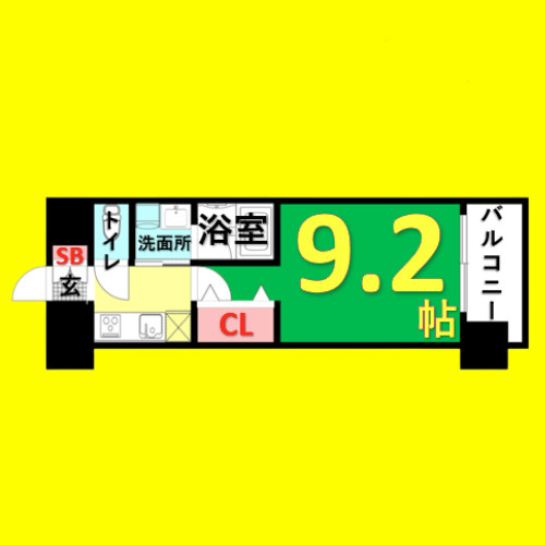 S-FORT名駅南五丁目　名古屋市賃貸　仲介手数料無料の間取り