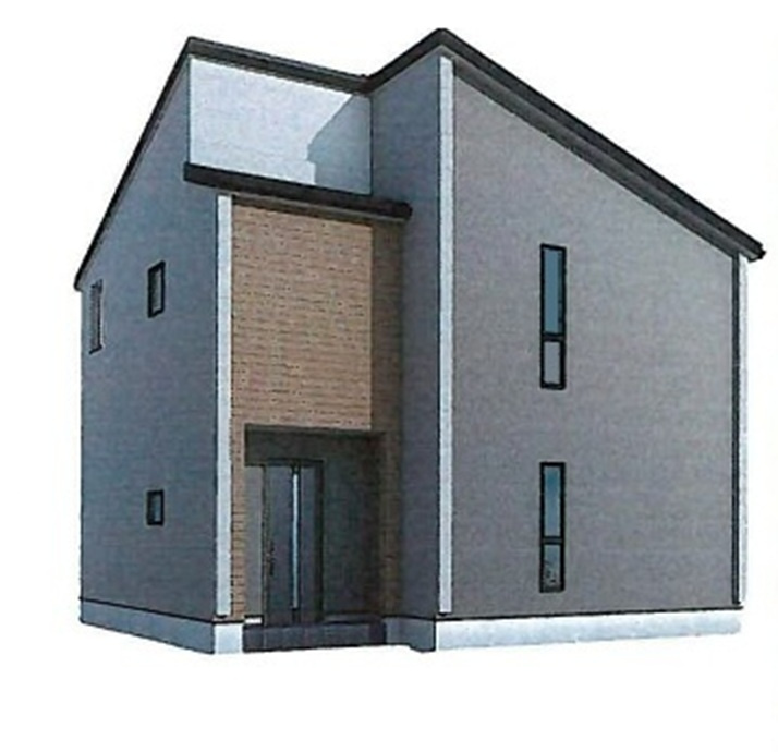 【仲介手数料無料】新築戸建　深谷市稲荷町北6-15（全3棟）の外観パース