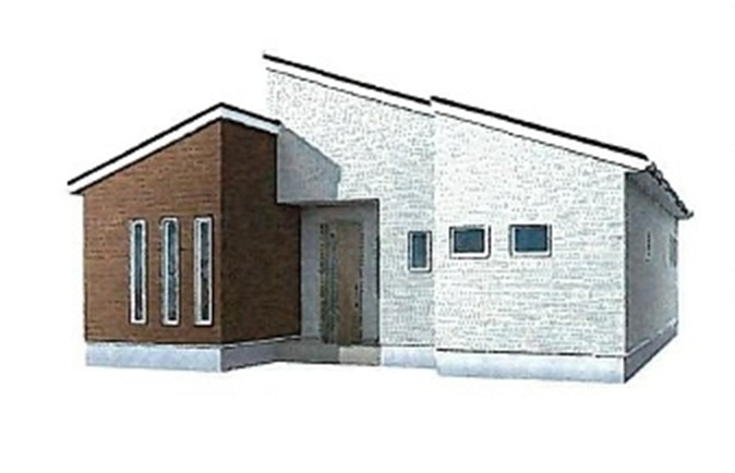 【仲介手数料無料】新築戸建　深谷市稲荷町北6-15（全3棟）の外観パース