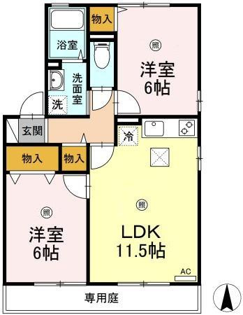 ファミール三筋 C棟の間取り