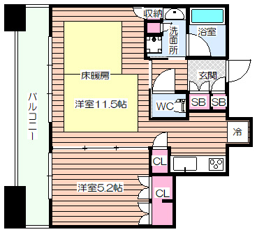 【間取り】 | ローレルタワーサンクタス梅田