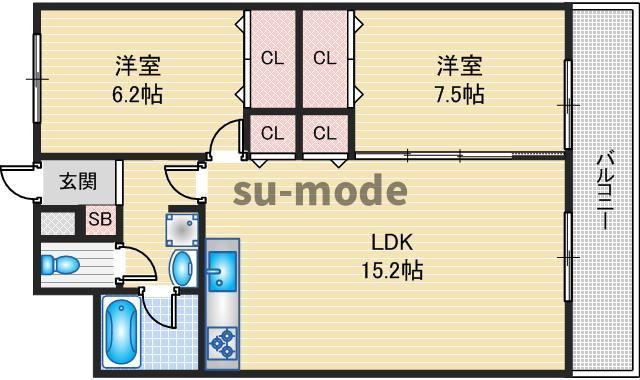 【間取り】 | 南茨木ハイタウン美沢A棟