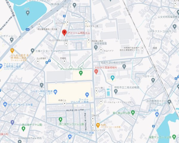 アドリーム明石土山　2階の地図