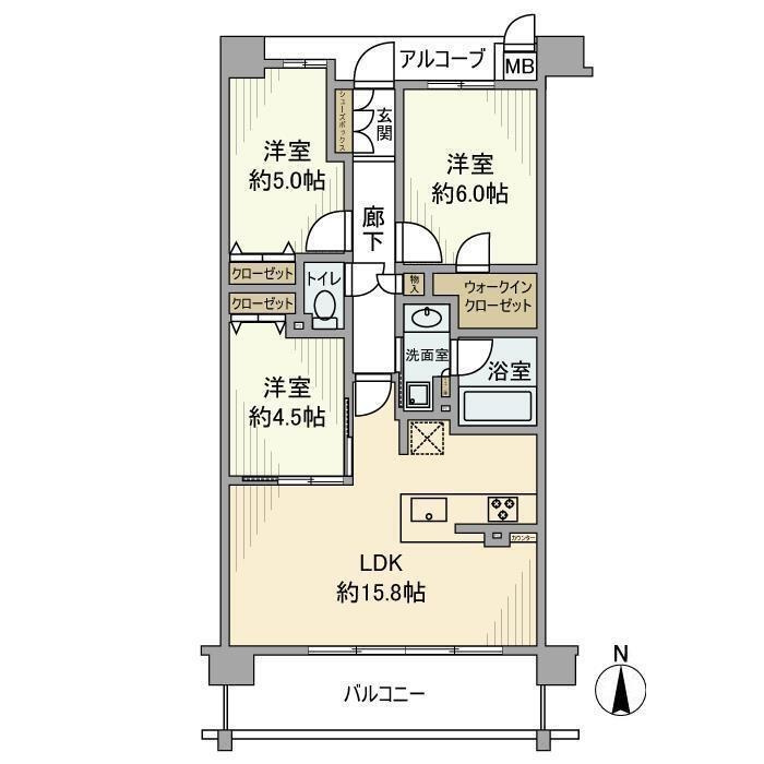 プレディア住吉甲南町の間取り