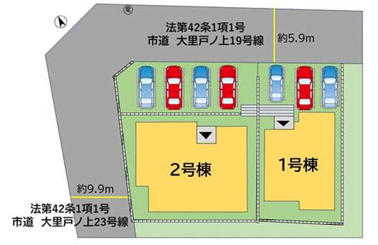 門司区大里戸ノ上2丁目6期の区画図