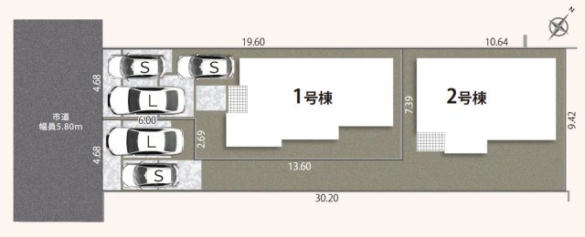 駿河区登呂五丁目8期　新築戸建　全2棟　2号棟の区画図