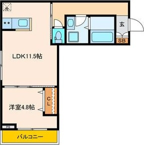 パセオプラシード連坊の間取り
