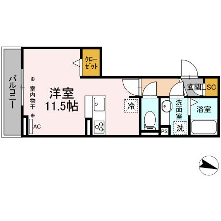 ＧＲＡＮＤ　Ｄ－ＲＯＯＭ上重原　　刈谷市近郊の賃貸はクラスホーム刈谷店の間取り