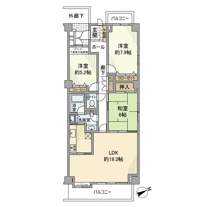 大井仙台坂パークハウスの間取り