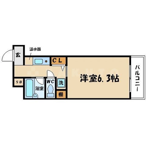 クリザンテーメ大手前の間取り|クリザンテーメ大手前　間取り