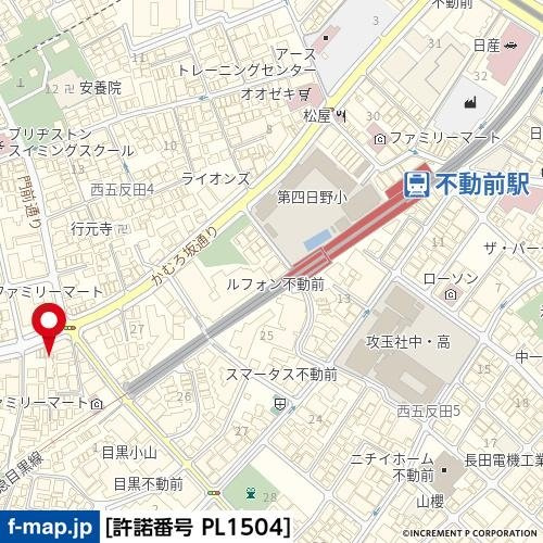 トップ不動前の地図