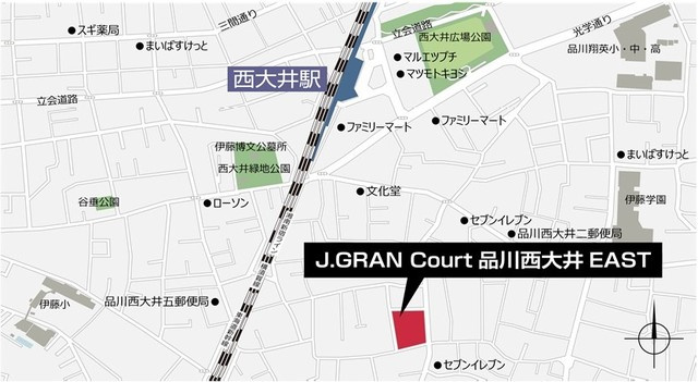 Ｊ．ＧＲＡＮ　Ｃｏｕｒｔ　品川西大井ＥＡＳＴの地図