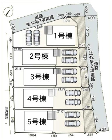 【区画図】 | 大府市朝日町５丁目３『仲介料無料』新築戸建て | 3号棟