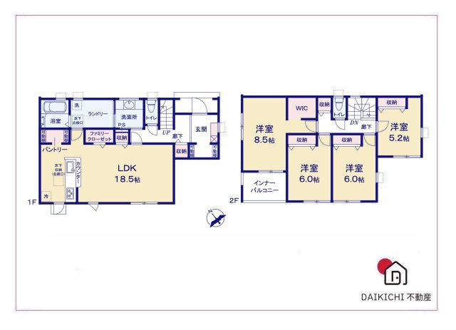 【間取り】 | 深谷市東方町第5   LiveleGarden.s　新築戸建　全1棟　1号棟