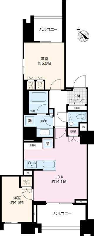 ブリリア文京西片の間取り