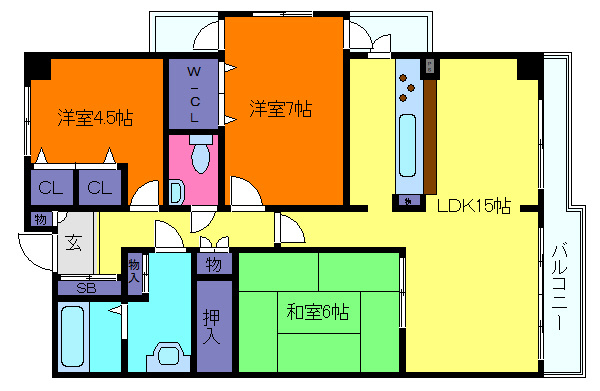 アーデンコート住吉川の間取り