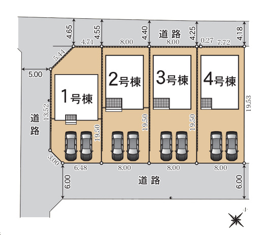 【区画図】 | 瀬戸市品野町３丁目132-15『仲介料無料』新築戸建て | 1号棟