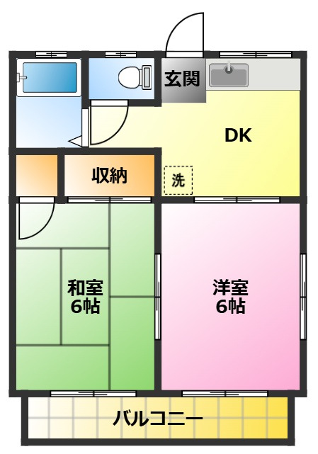 根岸スカイハイツの間取り