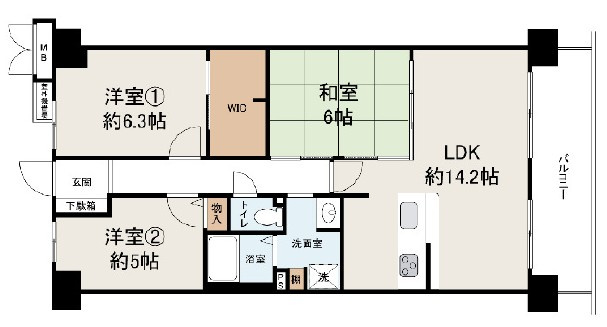 レックスガーデン堺東の間取り