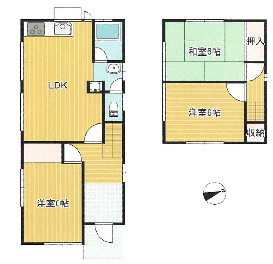 姫路市下手野4丁目　中古戸建の間取り|3LDKです。