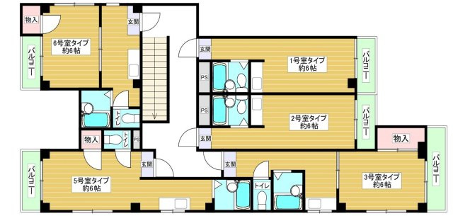 【間取り】 | ロイヤルシャトー藤井寺Ⅰ | ６号室タイプ　ロフト付き１４㎡