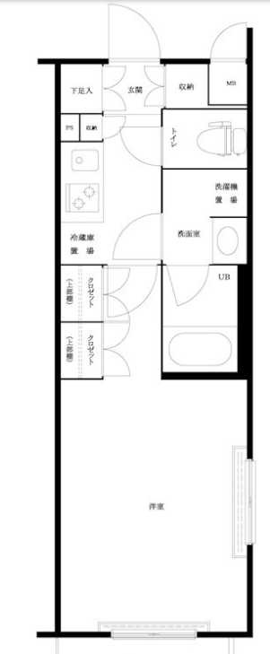 ルーブル三軒茶屋伍番館　分譲賃貸　築浅　駅近の間取り