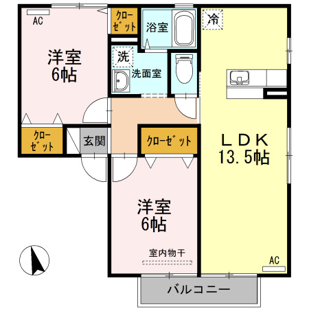 【間取り】 | セジュールアルカディア　Ｂ棟