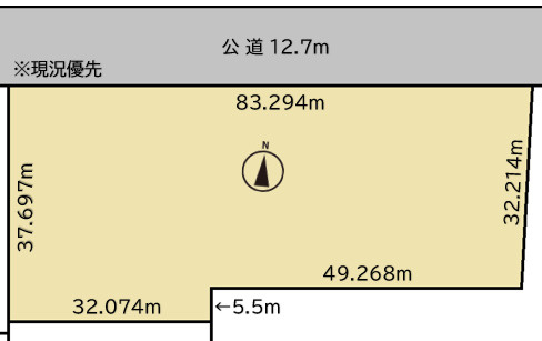 星置２条７丁目 １号地の土地図