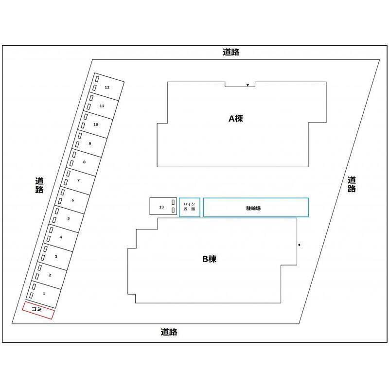 Ｙ・ノヴェル　Ａ棟の区画図