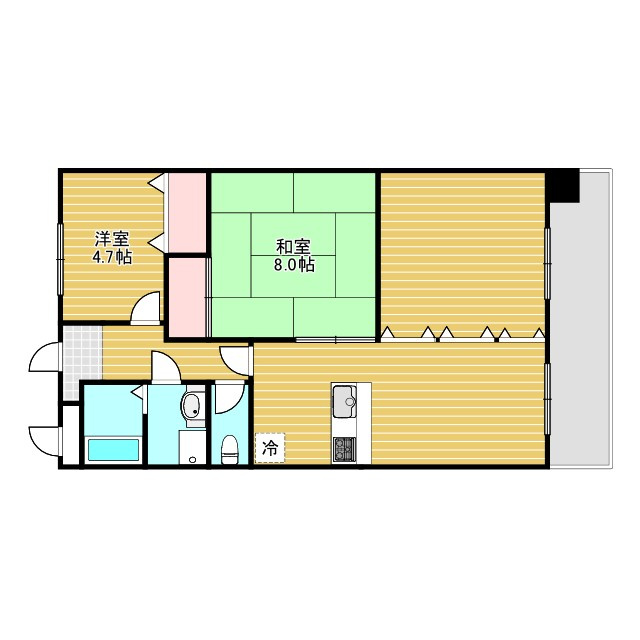 パークハイツアイリス5号館の間取り