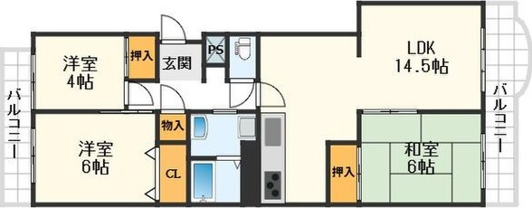 メゾン千里丘5番街O棟の間取り