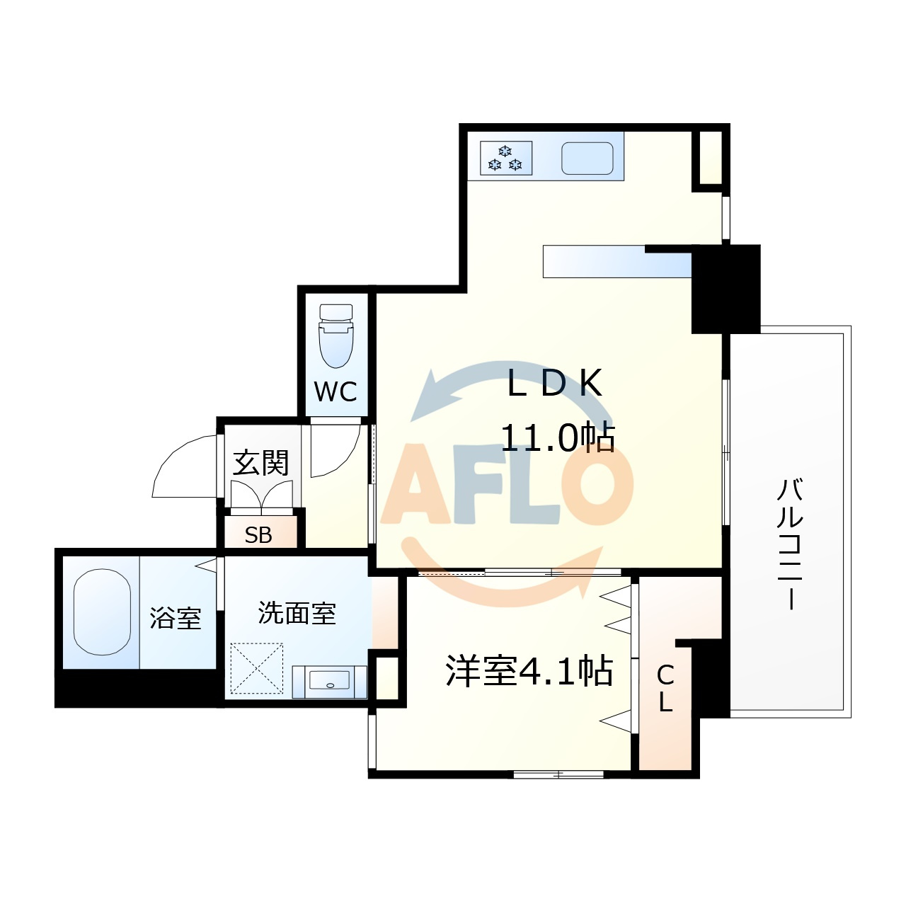 perfect Life夕陽ヶ丘　生魂小学校区の間取り|perfect Life夕陽ヶ丘　間取り