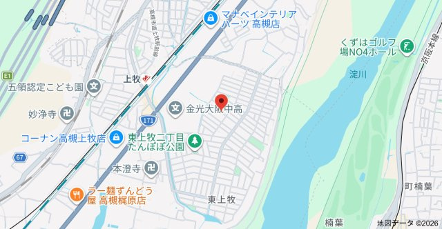 高槻市淀の原町住宅の地図