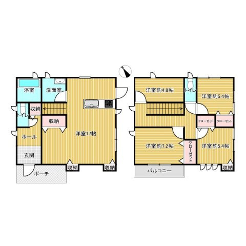 古河市新久田中古戸建の間取り