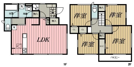 蘇我Ⅲ貸家の間取り