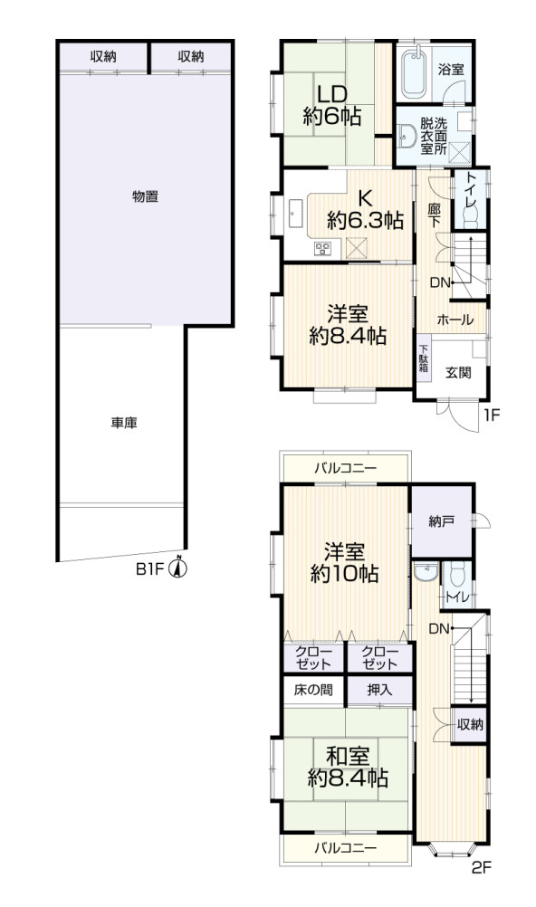 横浜市金沢区金沢町 中古戸建て【仲介手数料半額】の間取り