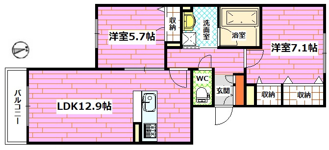 シャーメゾンサンフォレスト　B棟の間取り
