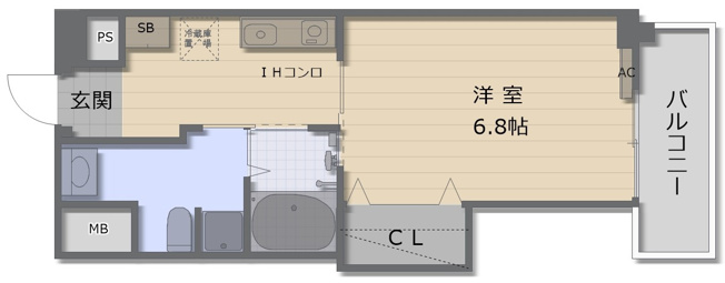 【間取り】 | ヴィーブル駒川Ⅱ