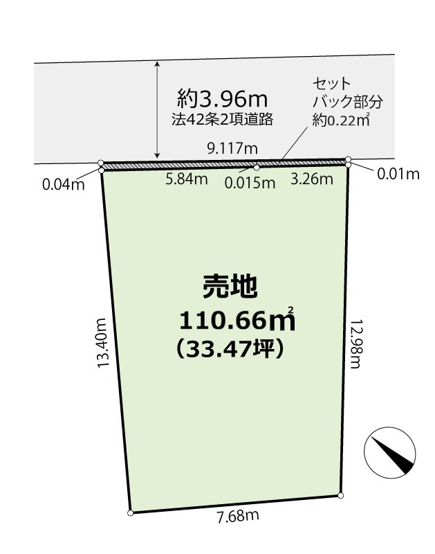 文京区千石１丁目　建築条件付売地の土地図